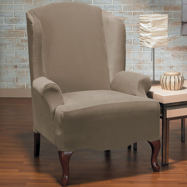Darby Home Co Solid TCushion Wingback Slipcover & Reviews Wayfair.ca